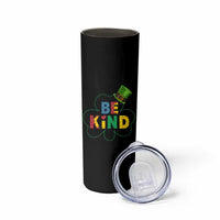 Lucky Shamrock Be Kind Skinny Tumbler Autism Leprechaun St Patricks Day