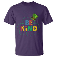 Lucky Shamrock Be Kind T Shirt Autism Leprechaun St Patricks Day