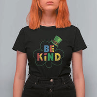 Lucky Shamrock Be Kind T Shirt For Women Autism Leprechaun St Patricks Day