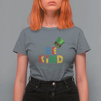 Lucky Shamrock Be Kind T Shirt For Women Autism Leprechaun St Patricks Day
