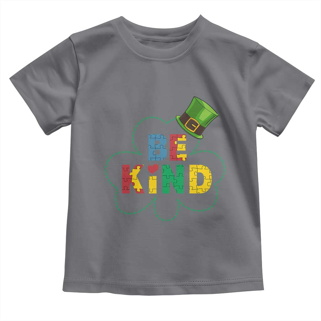 Lucky Shamrock Be Kind Toddler T Shirt Autism Leprechaun St Patricks Day