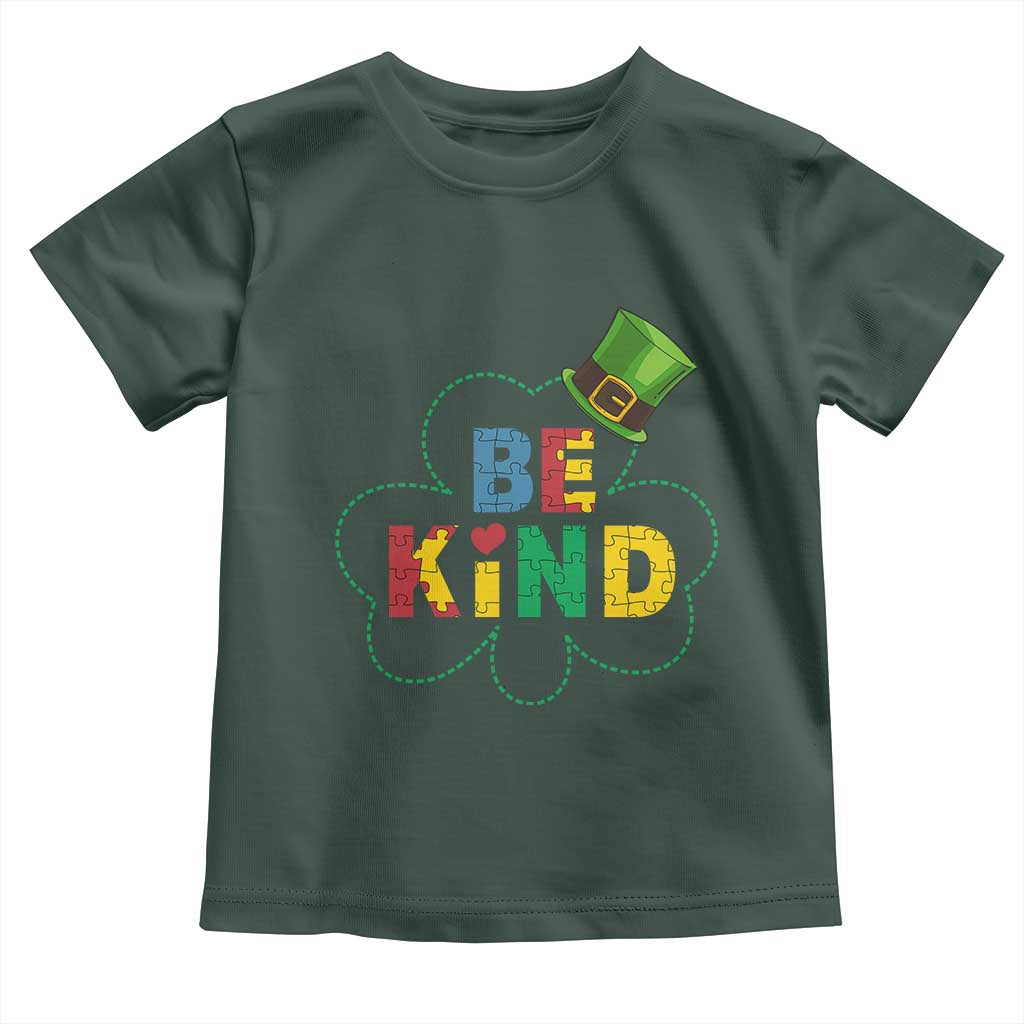 Lucky Shamrock Be Kind Toddler T Shirt Autism Leprechaun St Patricks Day