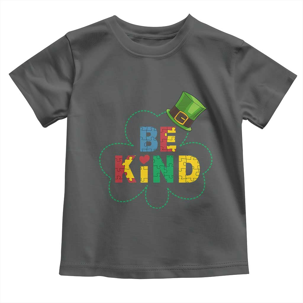 Lucky Shamrock Be Kind Toddler T Shirt Autism Leprechaun St Patricks Day