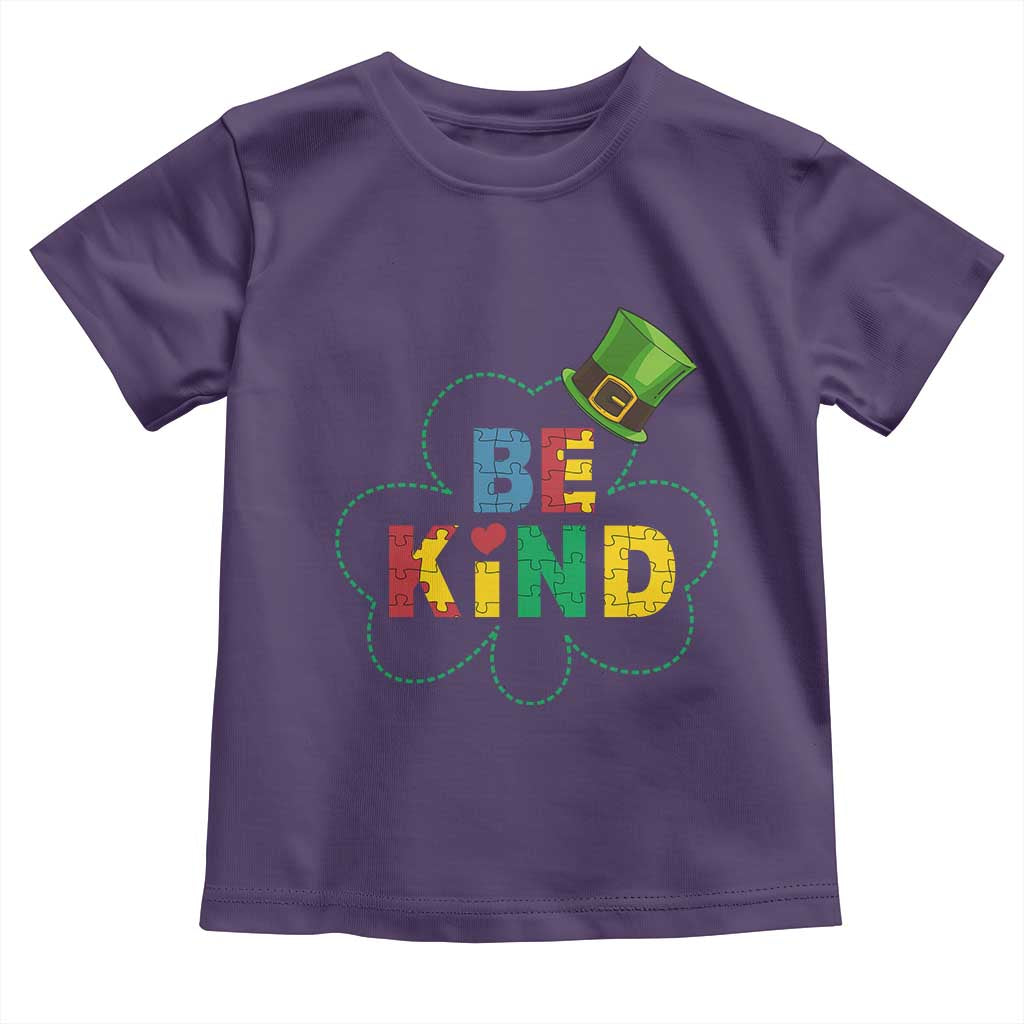Lucky Shamrock Be Kind Toddler T Shirt Autism Leprechaun St Patricks Day