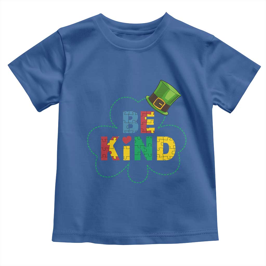 Lucky Shamrock Be Kind Toddler T Shirt Autism Leprechaun St Patricks Day