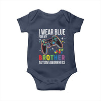 Autism Awareness Gamer Baby Onesie I Wear Blue for My Brother Video Game Family Support