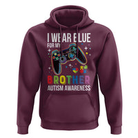 Autism Awareness Gamer Hoodie I Wear Blue for My Brother Video Game Family Support
