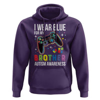 Autism Awareness Gamer Hoodie I Wear Blue for My Brother Video Game Family Support
