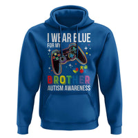 Autism Awareness Gamer Hoodie I Wear Blue for My Brother Video Game Family Support