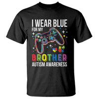 Autism Awareness Gamer T Shirt I Wear Blue for My Brother Video Game Family Support