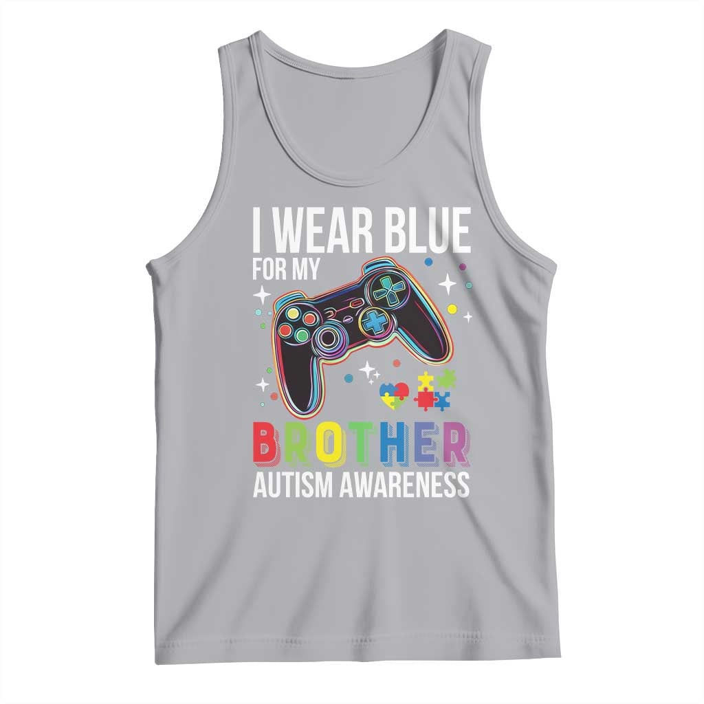 Autism Awareness Gamer Tank Top I Wear Blue for My Brother Video Game Family Support