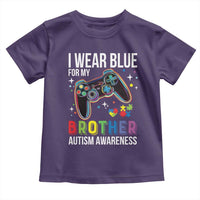 Autism Awareness Gamer Toddler T Shirt I Wear Blue for My Brother Video Game Family Support
