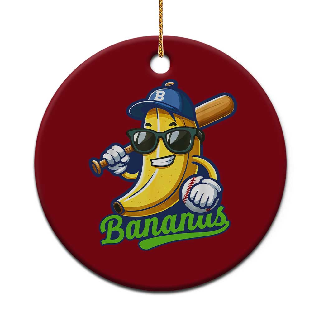Cute Banana Graphics Ceramic Ornament Funny Sports Baseball Lover - Wonder Print Shop