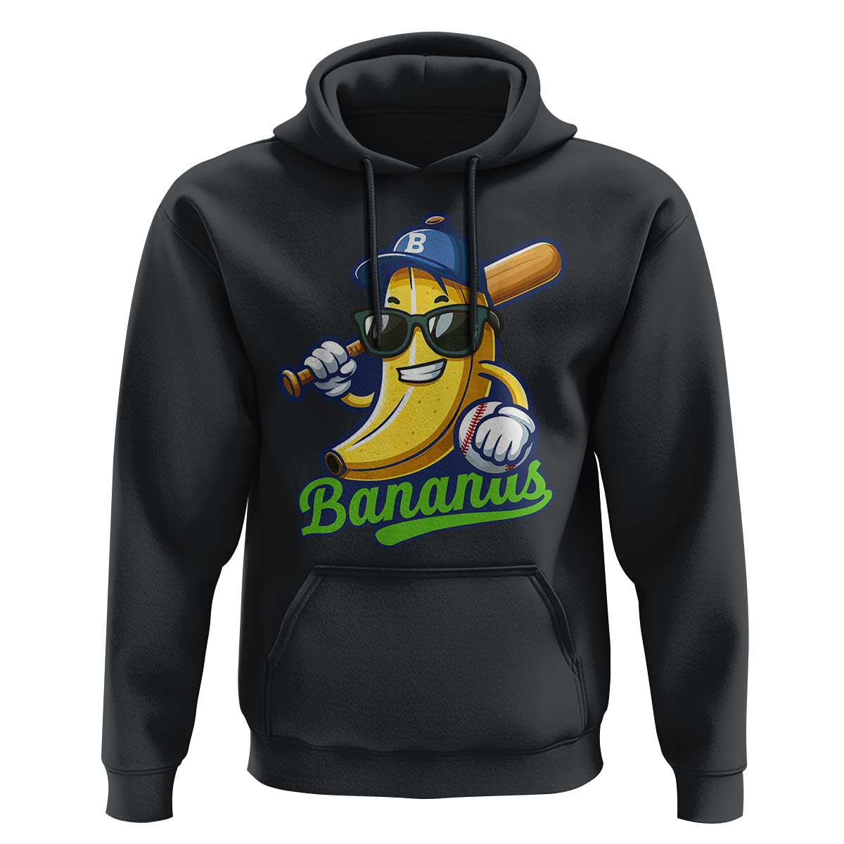 Cute Banana Graphics Hoodie Funny Sports Baseball Lover