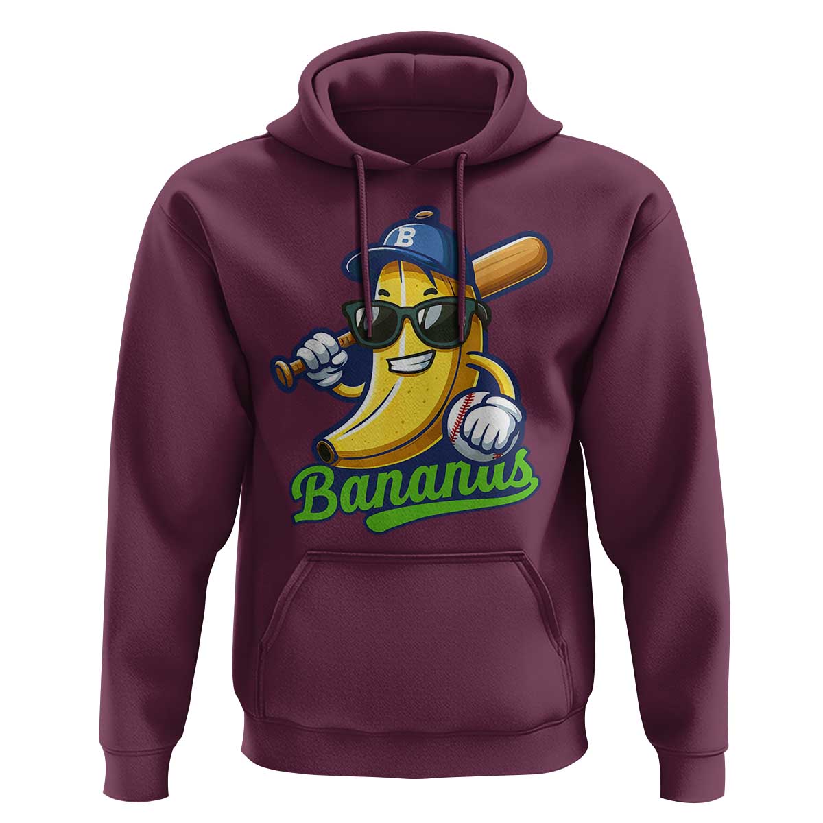 Cute Banana Graphics Hoodie Funny Sports Baseball Lover