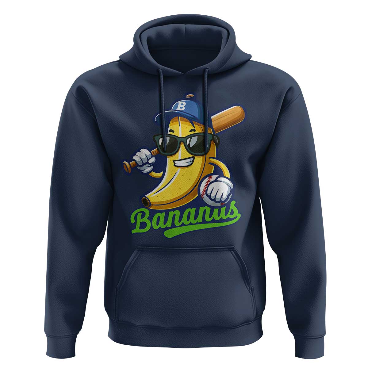 Cute Banana Graphics Hoodie Funny Sports Baseball Lover