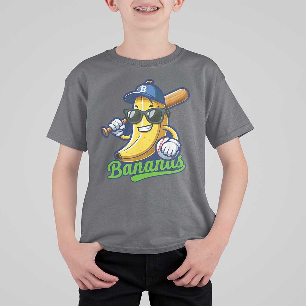 Cute Banana Graphics T Shirt For Kid Funny Sports Baseball Lover