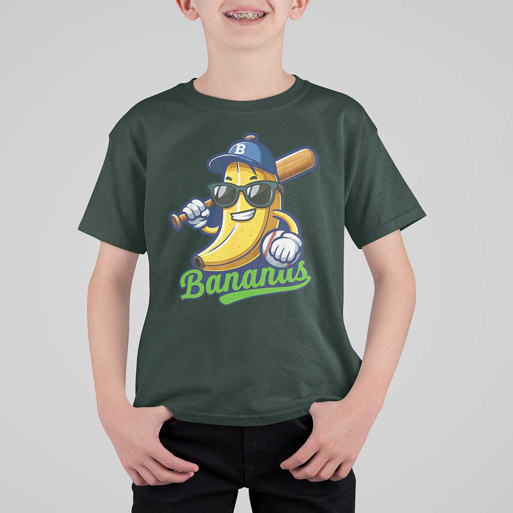 Cute Banana Graphics T Shirt For Kid Funny Sports Baseball Lover
