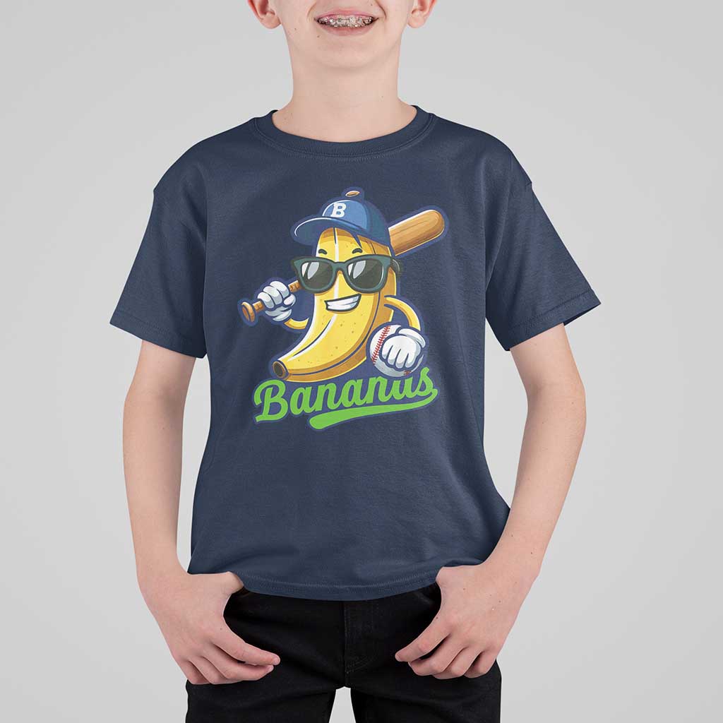 Cute Banana Graphics T Shirt For Kid Funny Sports Baseball Lover