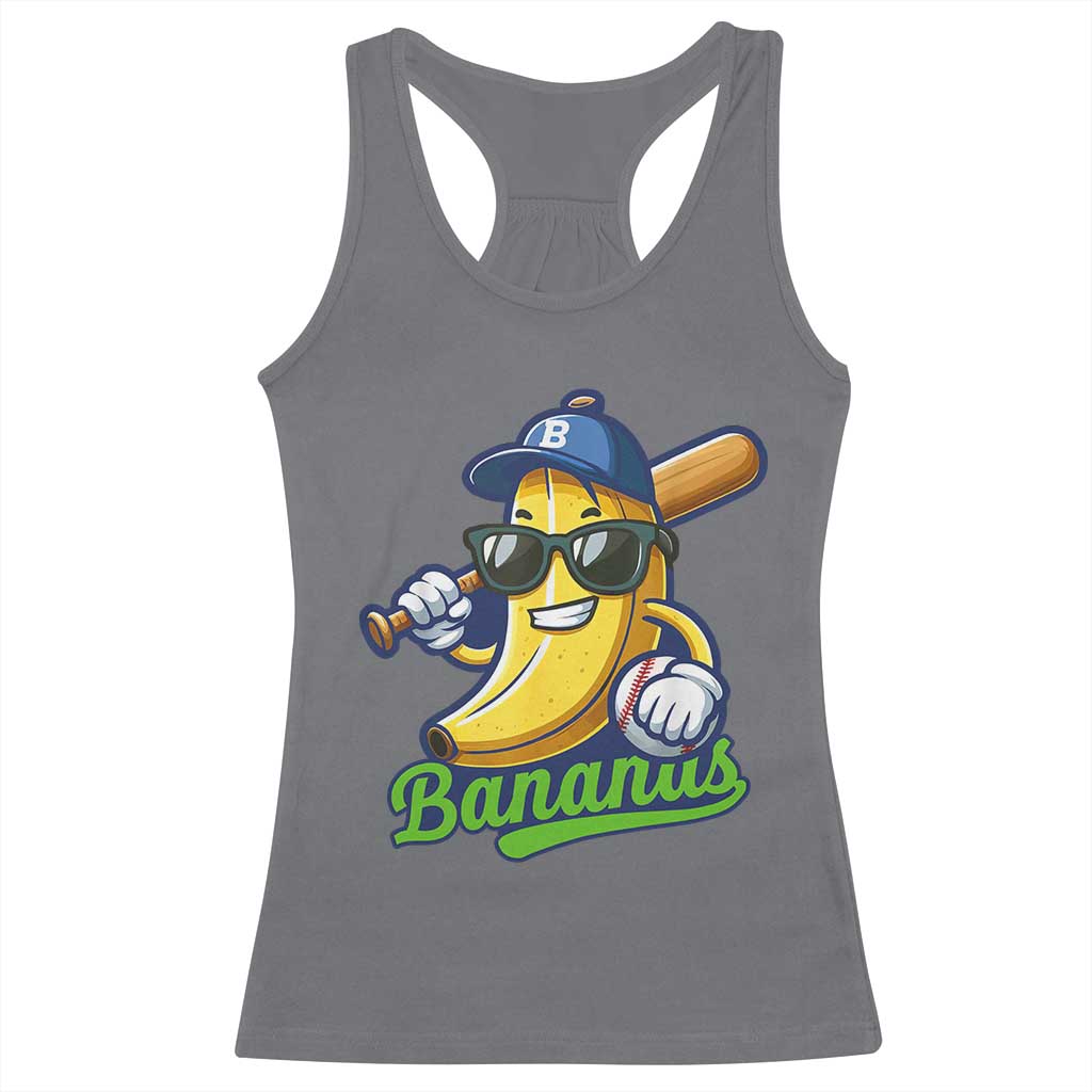 Cute Banana Graphics Racerback Tank Top Funny Sports Baseball Lover
