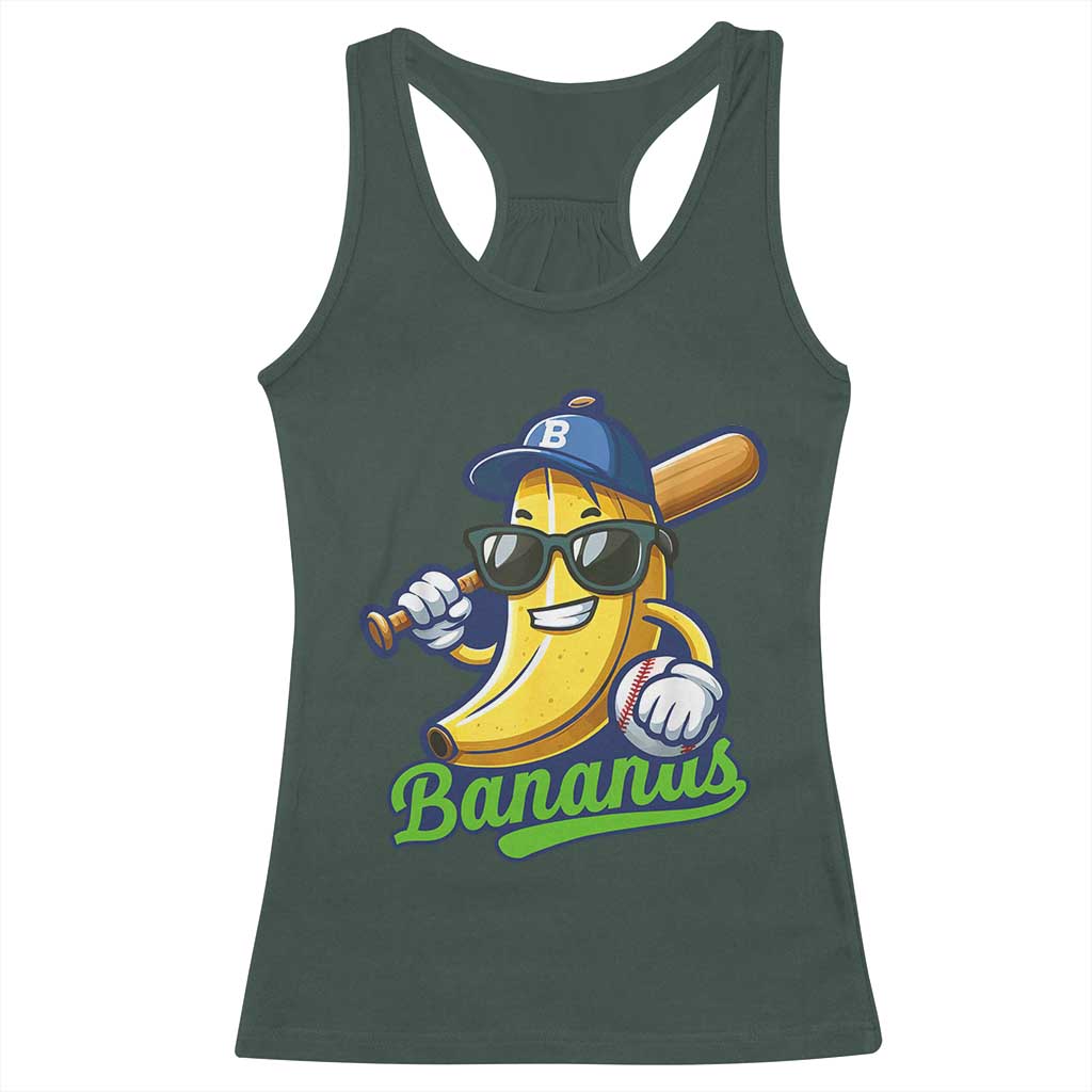 Cute Banana Graphics Racerback Tank Top Funny Sports Baseball Lover