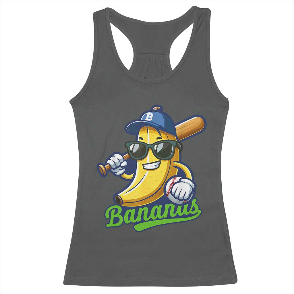 Cute Banana Graphics Racerback Tank Top Funny Sports Baseball Lover