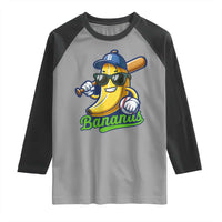 Cute Banana Graphics Raglan Shirt Funny Sports Baseball Lover