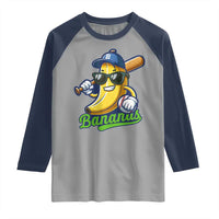 Cute Banana Graphics Raglan Shirt Funny Sports Baseball Lover