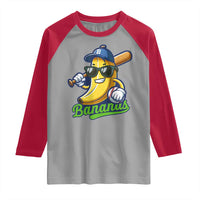Cute Banana Graphics Raglan Shirt Funny Sports Baseball Lover