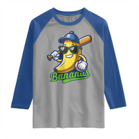 Cute Banana Graphics Raglan Shirt Funny Sports Baseball Lover