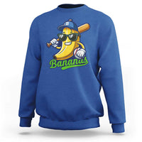 Cute Banana Graphics Sweatshirt Funny Sports Baseball Lover