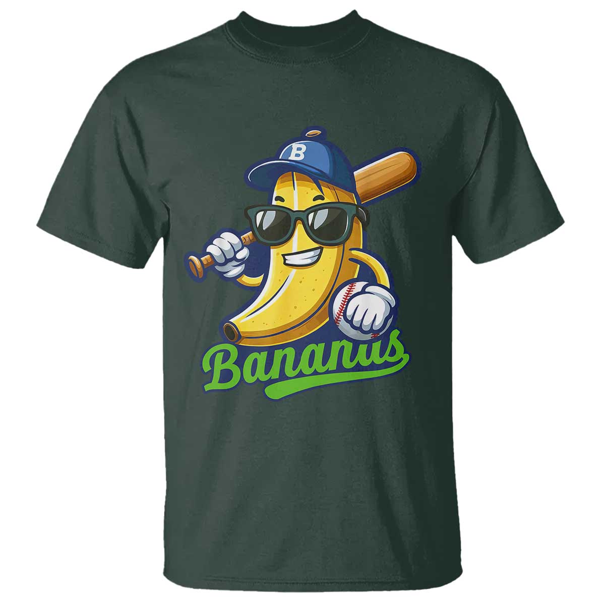 Cute Banana Graphics T Shirt Funny Sports Baseball Lover