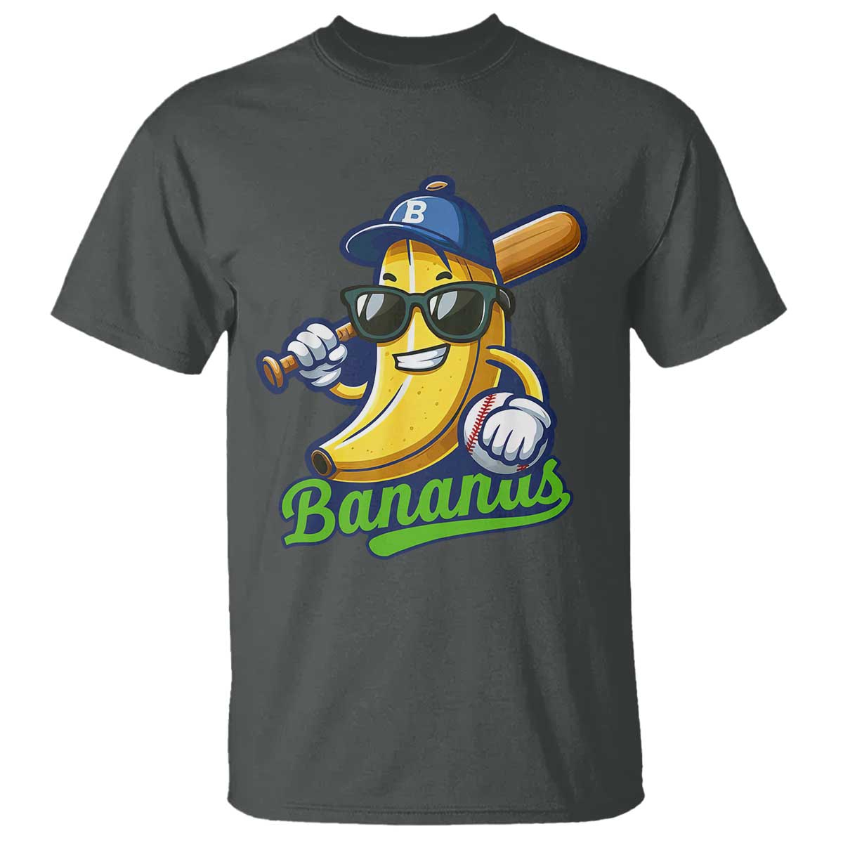 Cute Banana Graphics T Shirt Funny Sports Baseball Lover