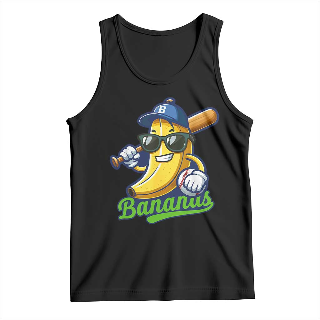 Cute Banana Graphics Tank Top Funny Sports Baseball Lover