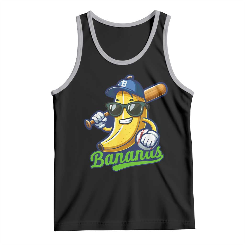 Cute Banana Graphics Tank Top Funny Sports Baseball Lover
