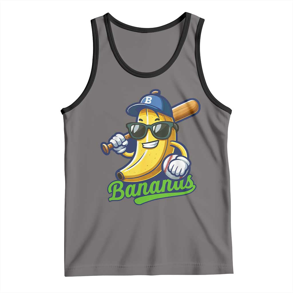 Cute Banana Graphics Tank Top Funny Sports Baseball Lover