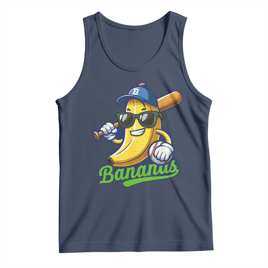Cute Banana Graphics Tank Top Funny Sports Baseball Lover