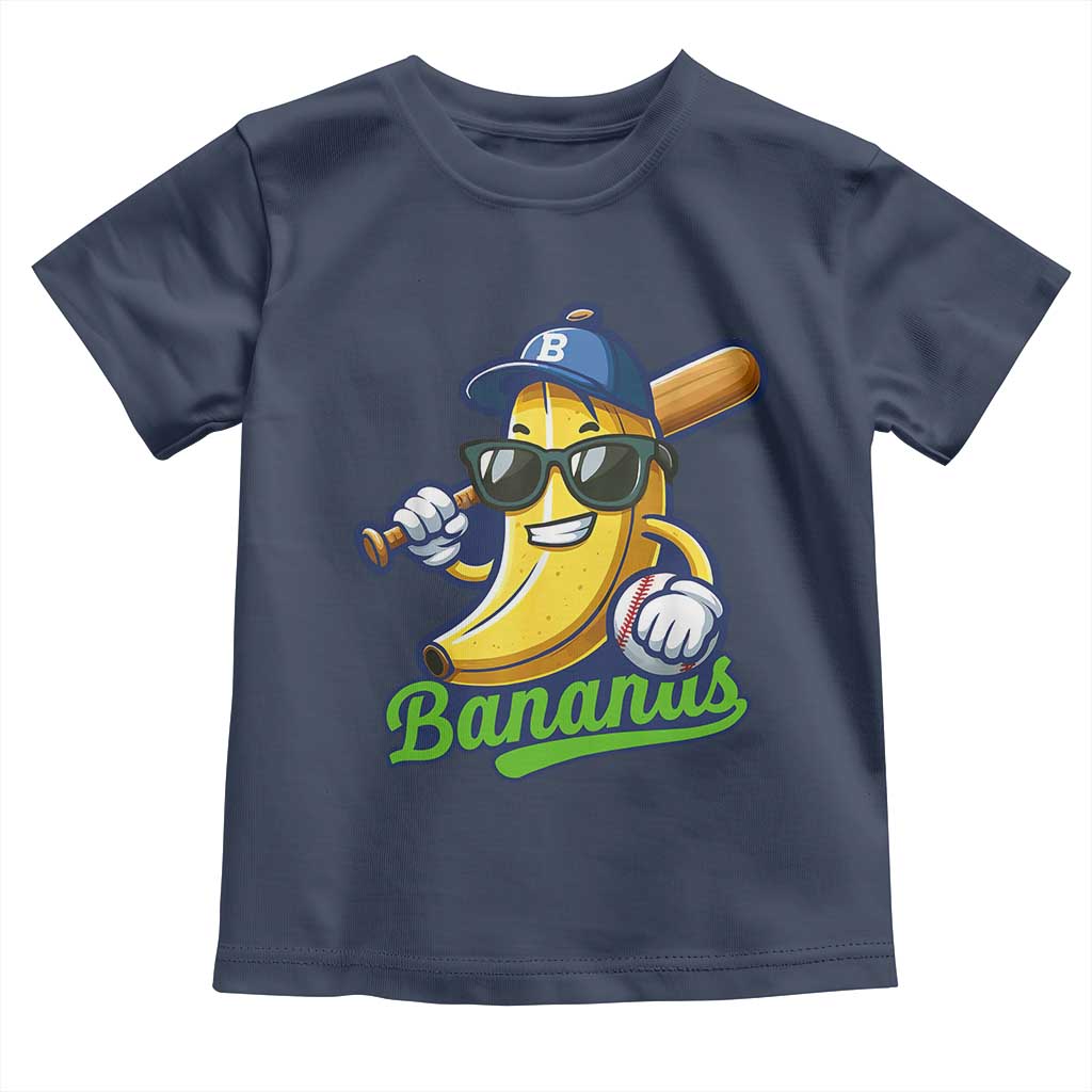 Cute Banana Graphics Toddler T Shirt Funny Sports Baseball Lover