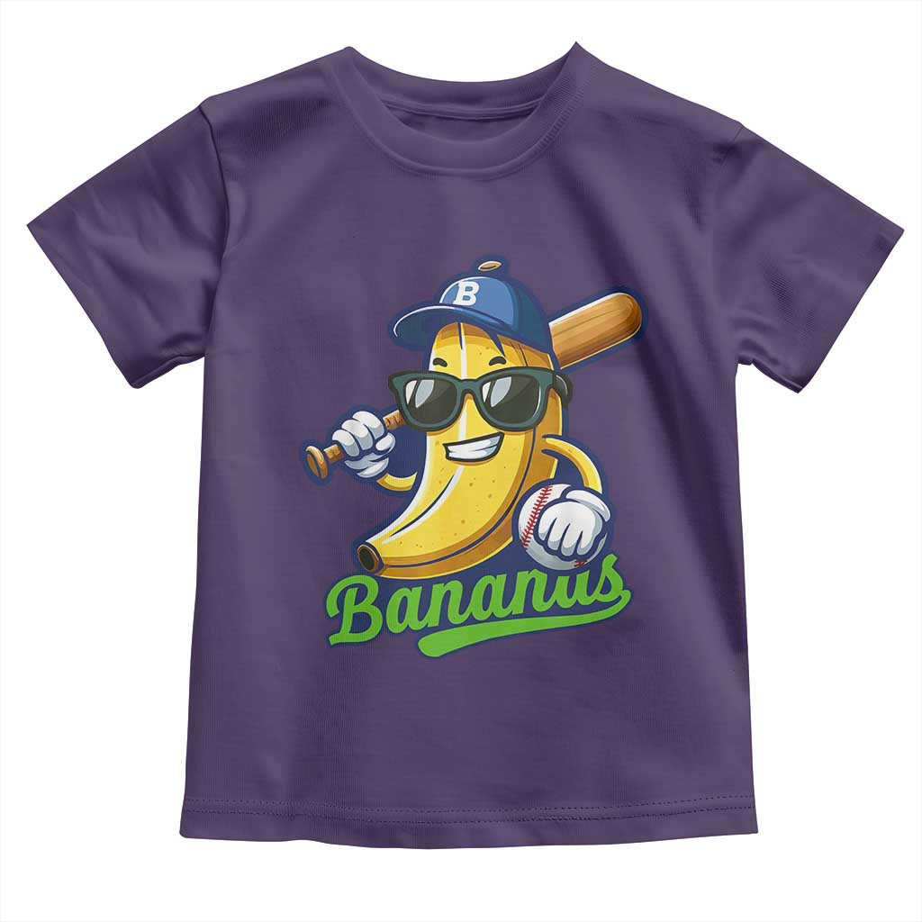 Cute Banana Graphics Toddler T Shirt Funny Sports Baseball Lover