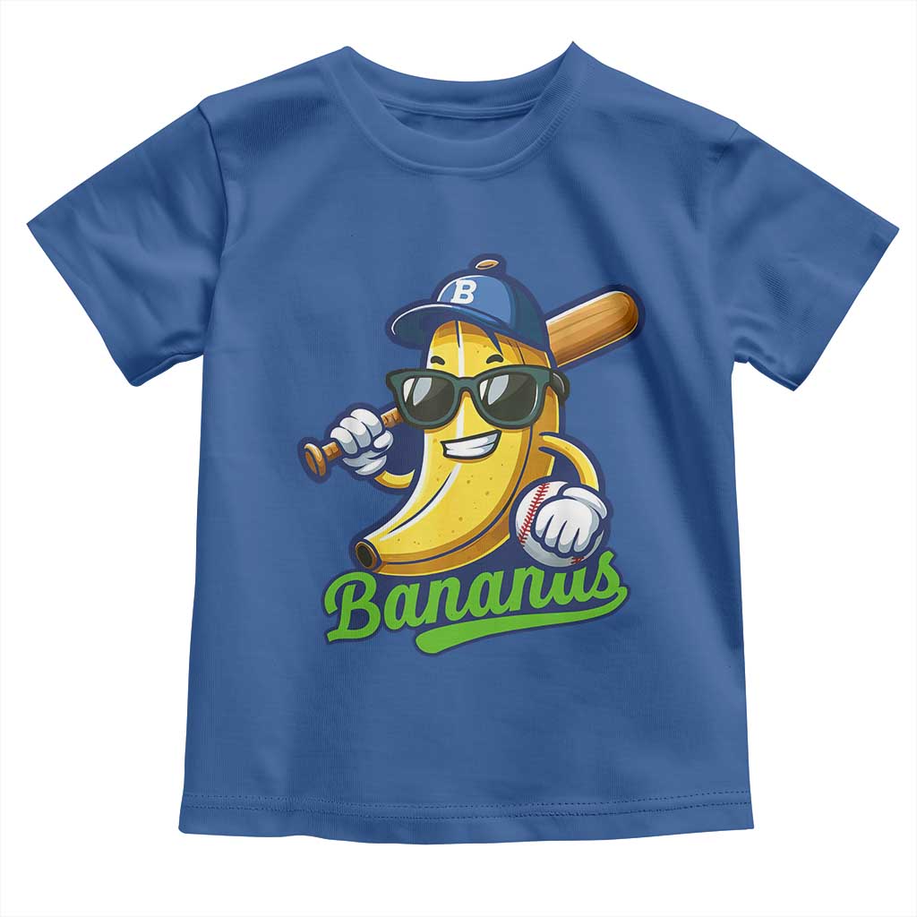 Cute Banana Graphics Toddler T Shirt Funny Sports Baseball Lover
