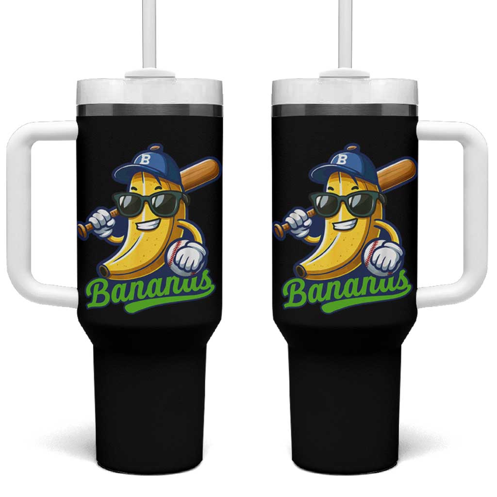 Cute Banana Graphics Tumbler With Handle Funny Sports Baseball Lover