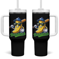 Cute Banana Graphics Tumbler With Handle Funny Sports Baseball Lover