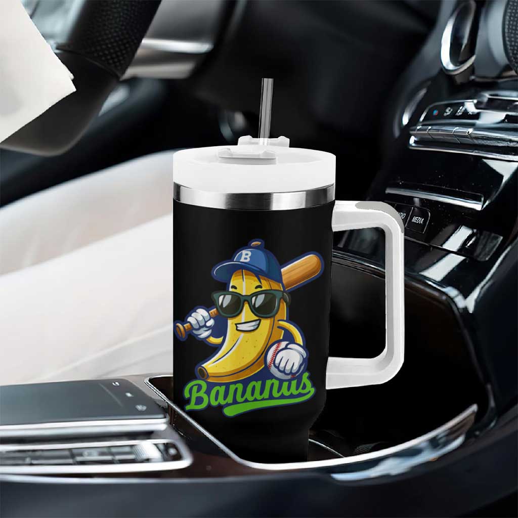 Cute Banana Graphics Tumbler With Handle Funny Sports Baseball Lover