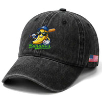 Cute Banana Graphics Washed Cotton Baseball Cap Funny Sports Baseball Lover