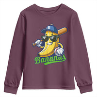 Cute Banana Graphics Youth Sweatshirt Funny Sports Baseball Lover