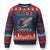 Chainsaw For Bureaucracy Ugly Christmas Sweater Funny DOGE USA Flag - Wonder Print Shop