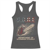 Chainsaw For Bureaucracy Racerback Tank Top Funny DOGE USA Flag