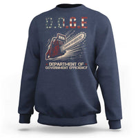 Chainsaw For Bureaucracy Sweatshirt Funny DOGE USA Flag