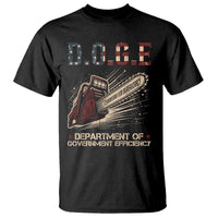 Chainsaw For Bureaucracy T Shirt Funny DOGE USA Flag