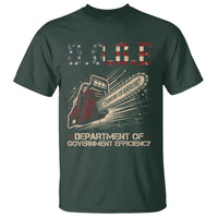 Chainsaw For Bureaucracy T Shirt Funny DOGE USA Flag